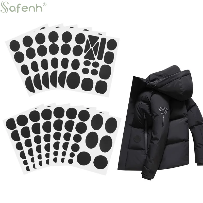

1Set Self-Adhesive Clothing Repair Patches Assorted Shapes Universal Durable Fabric Fixes For Down Jackets And Garments
