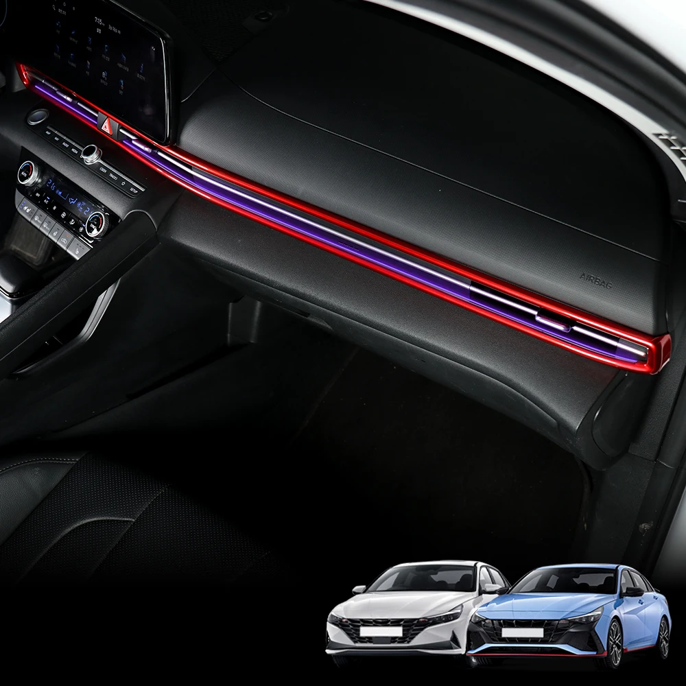 

Red Dashboard Middle Air Conditioner Vent Cover Trim Car Interior For Hyundai Elantra CN7 /CN7 N Line 2021-2025 Accessories