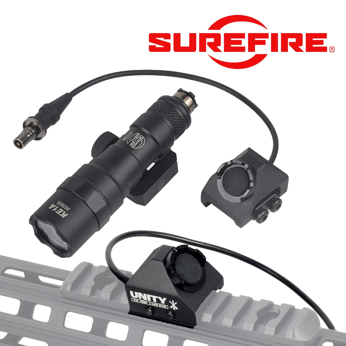 

Hunting Outdoor Tactical Airsoft Surefire M300 M300U UNITY Dual Switch LED Scout Powerful Flashlight Fit Mlok 20mm Rail AR15