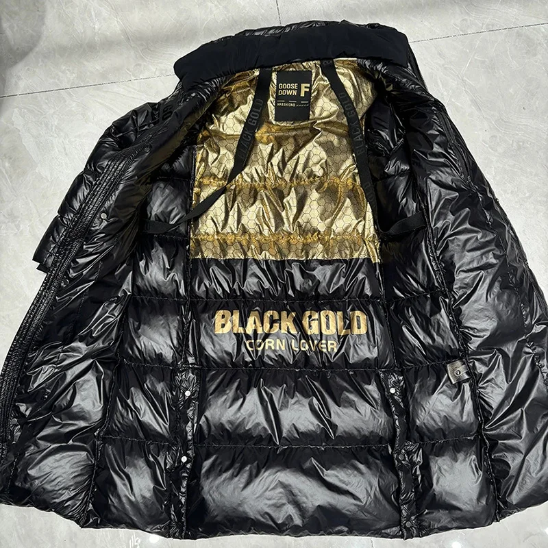 Schinteon Women White Duck Down Long Jacket with Hood Casual Over Size Autumn Winter Warm Loose Thick Windbreaker Outwear 2023