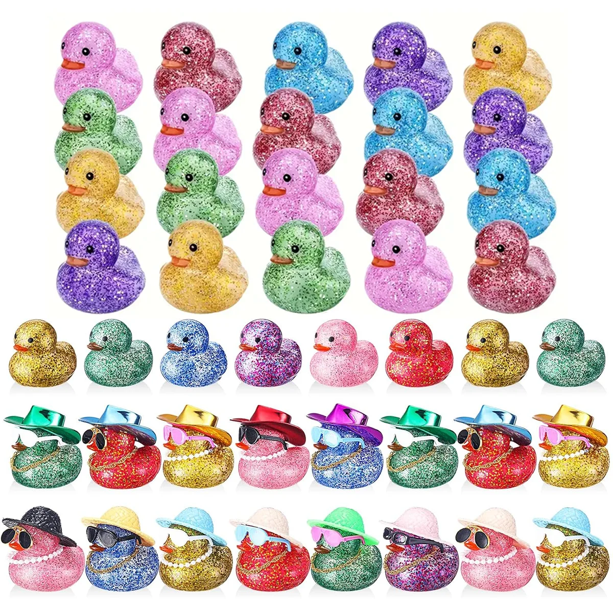 

Разноцветная резиновая уточка с пайетками, декоративная резиновая уточка для летних пляжных игр, блестящая уточка для летнего плавания