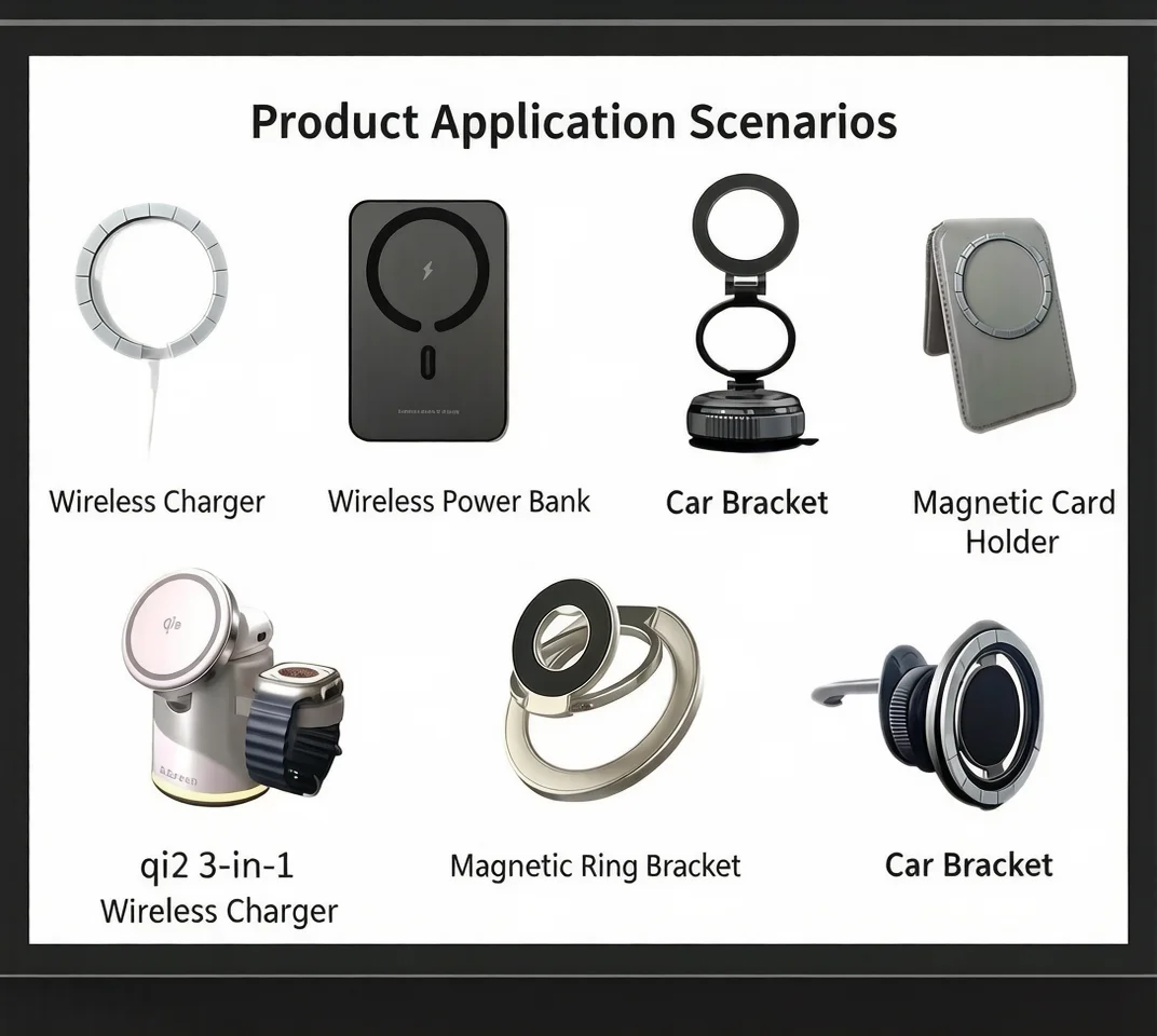 N52 Neodymium C-Shape MagSafe Magnet Ring Strong Segmented Magnetic Array for Qi2 Wireless Charger Magnetic Car Mount Stand DIY