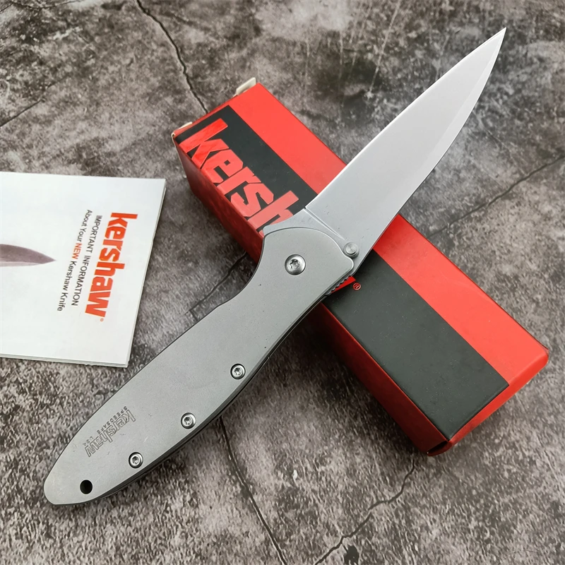 Popular KS1660 camping hunting tactical rescue silver 410 stainless steel handle survival outdoor EDC folding knife