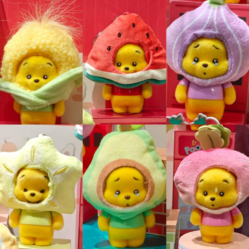 Genuino Winnie The Pooh Un piccolo giardino di frutta Serie Cieco Ciondolo Orso carino Anime Action Figure Borsa a sorpresa Bambola Giocattolo Regali