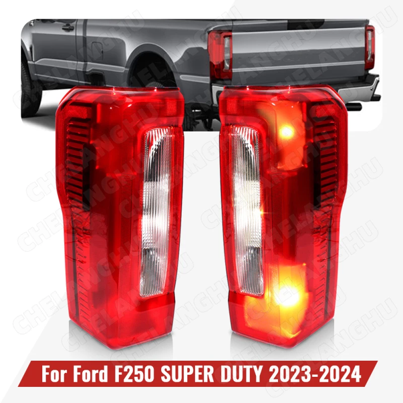 1Pair Tail Rear Halogen Lamp For Ford F250 SUPER DUTY 2023 2024 Car Brake Taillight Turn Light