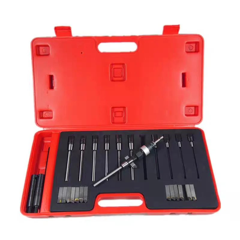 Complete set of hard alloy adjustable valve seat single-sided, boring and reaming tools can be used manually or electrically