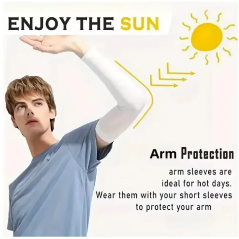 1 Pair Summer Cycling Arm Protection Unisex Arm Cover for Men Women Riding Driving Outdoor Arm Guard Hand Sleeve Cover