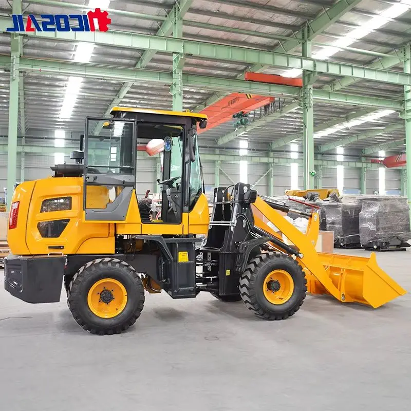 Fabricante Nicosail Mini cargadora de ruedas pequeña de 1,8 toneladas con alta resistencia de rotación y buena rigidez