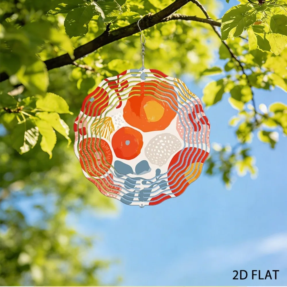 

Metal Wind Chimes Large Garden Decor Abstract Floral Art Outdoor Lawn Patio Ornament Home Gift