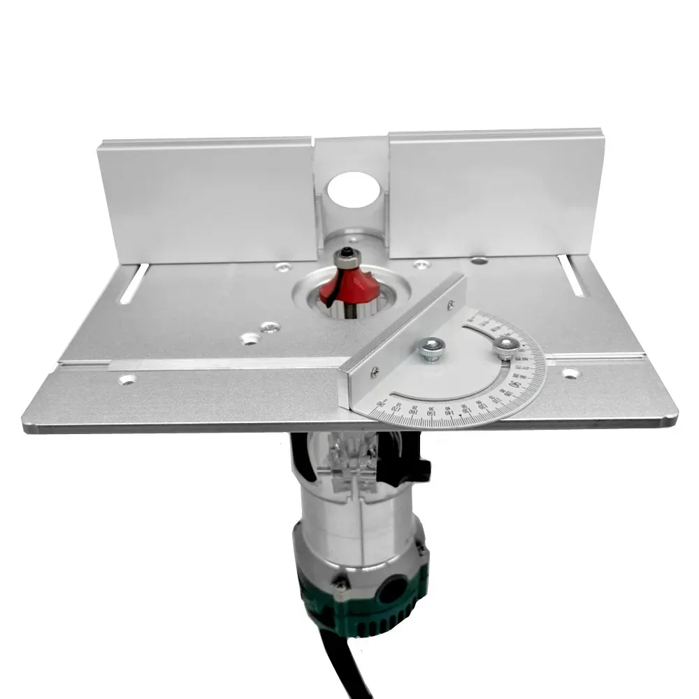 2-in-1 Inverted Table Board with Cover for Router/Edge Trimmer - Mini Table Saw Panel, Fence & Push Stick