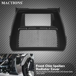 Motorcycle Front Chin Spoilers Lower Fairing Cooler Radiator Cover For Harley Touring Street Road Glide CVO FLHXSE FLTRXSE 23-24