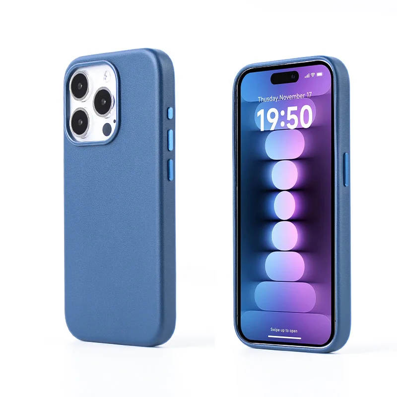 2024 Luxury Leather For iPhone 15 Pro Max Plus Strong Magnet Case For Magsafing Cover Wireless Charging Drop Protect Covers