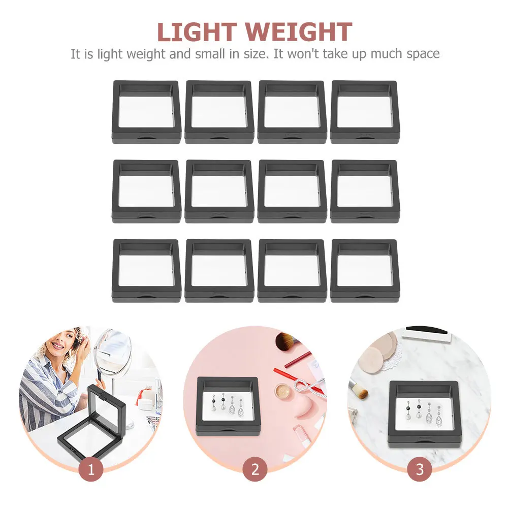 

20Pcs Jewelry Storage Boxes Clear Portable Travel Storage Organizer Small Transparent Plastic Case for Rings Necklaces Earrings