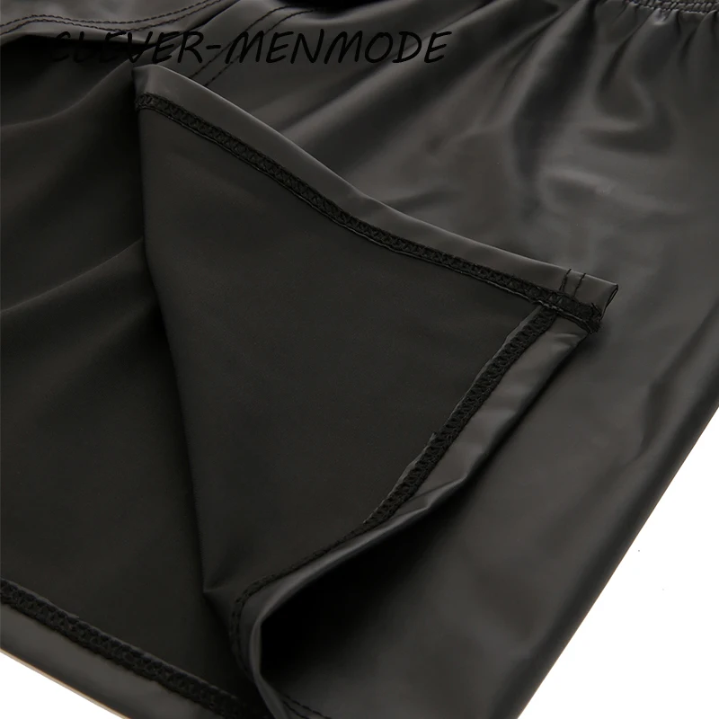 Faux Leather Sides Open Skirt Soft Ultra-Short PU Skirt High-Slit Ultra-Thin BDSM Rave Fetish Clubwear Adult Erotic Clothing