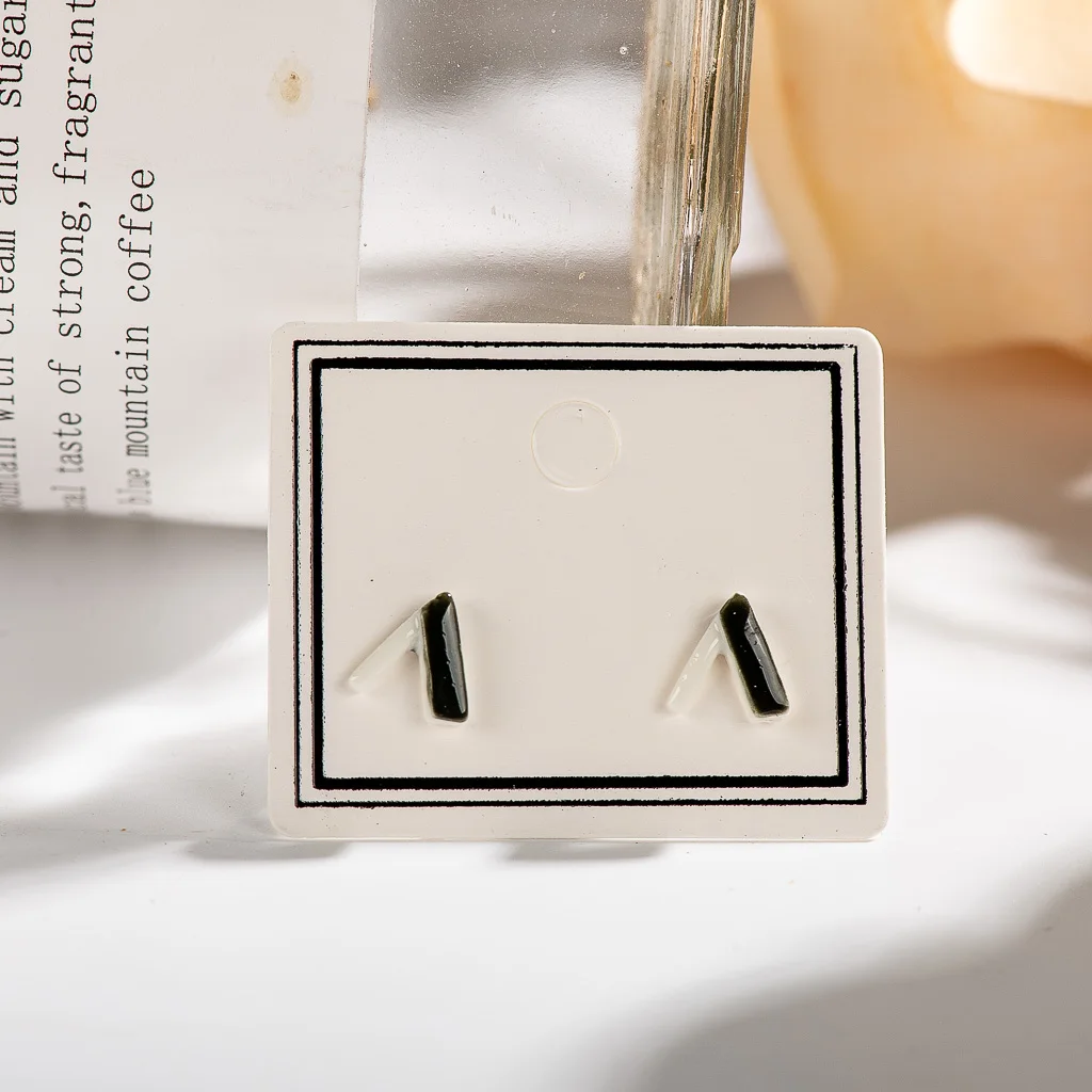Small And Exquisite Abstract Symbol Ceramic Earrings Hand Painted  Gothique Accessories Bijuterias Jewellery Gift #XN338