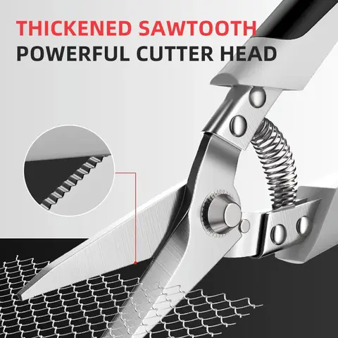 Multifunktionell metallskärsax Plåtsax PVC-rörskärning Trädgårdsskärning Plåtsax Handverktyg 10 best sales kraftig sax för att skära plast - №5
