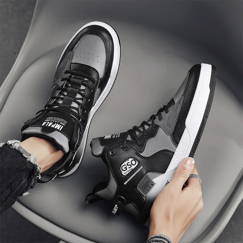 Men Shoes Casual Men Sneakers White High Top Shoes for Men Walking Flats Trend Comfortable Student Footwear Zapatillas De Hombre