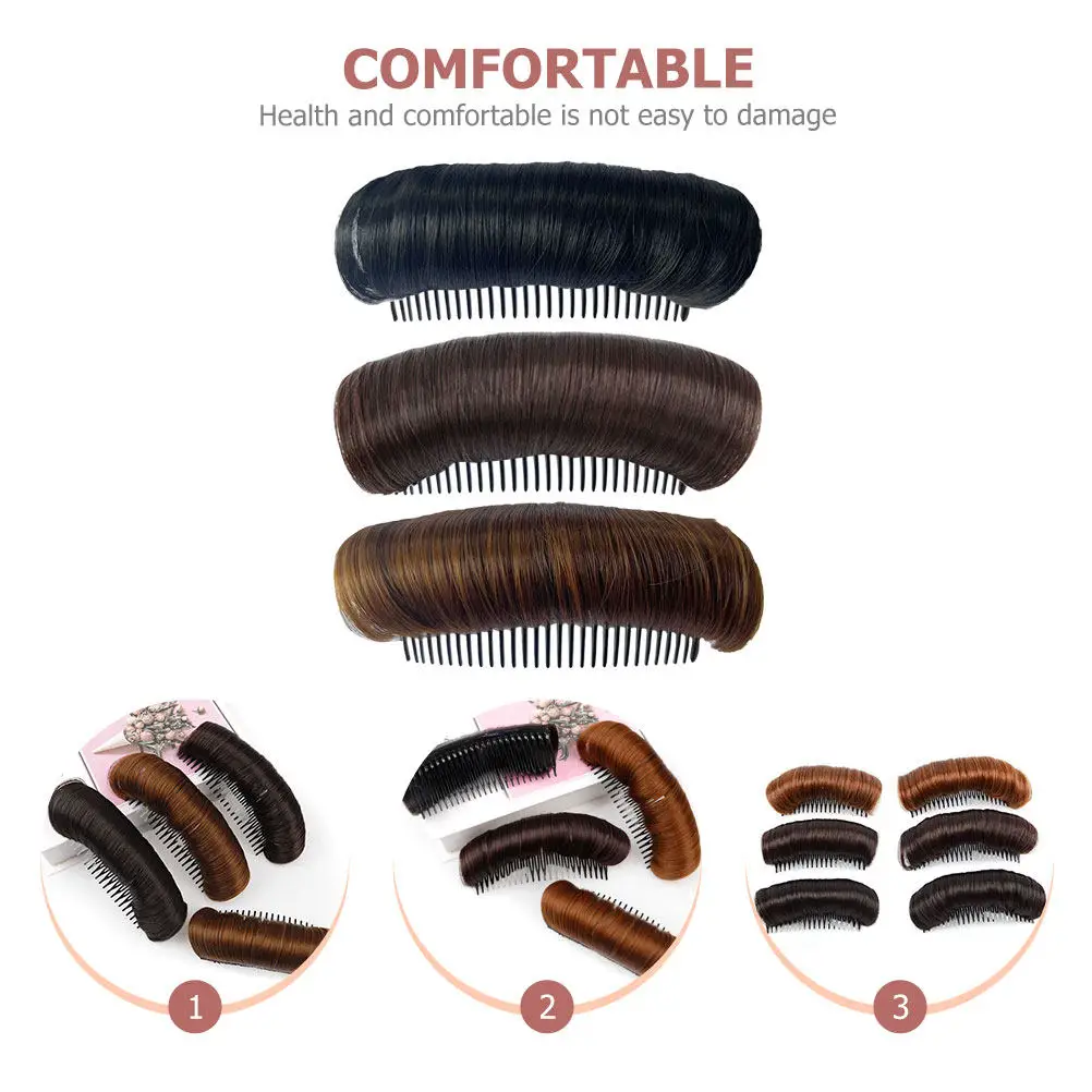 

3Pcs Hair Styling Pads Bump Up Volume Clips for Women Thickening Base Insert Comfortable Lightweight Design Hair Styling Clip