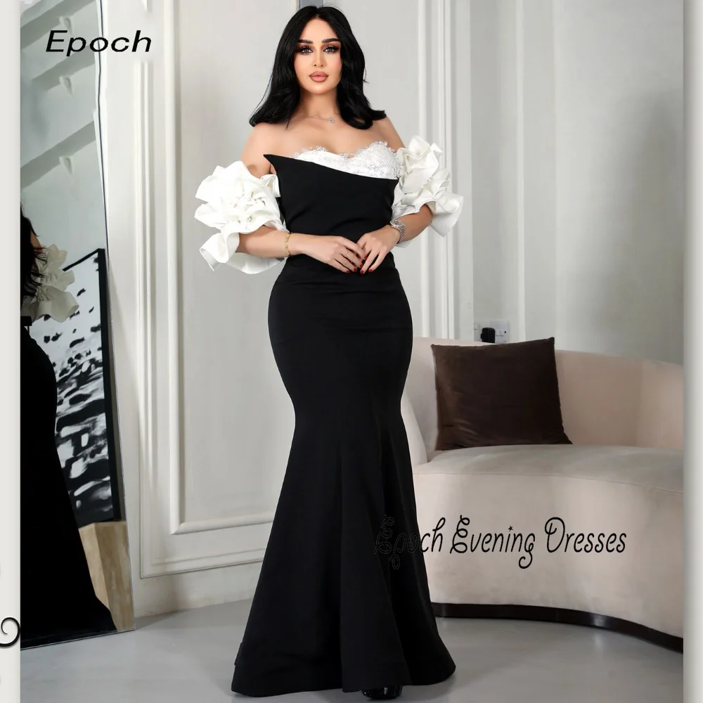 Epoch-vestido de noche para mujer, prenda elegante hasta el suelo con manga abombada, Sexy, 2024