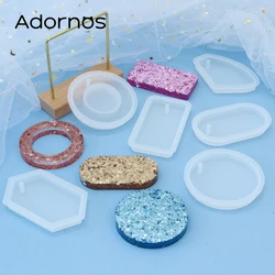 Pendant Keychain Silicone Mold Round Epoxy Resins Mould Large Size Irregularity For DIY Epoxy Silicone Resin Mold Jewelry Making