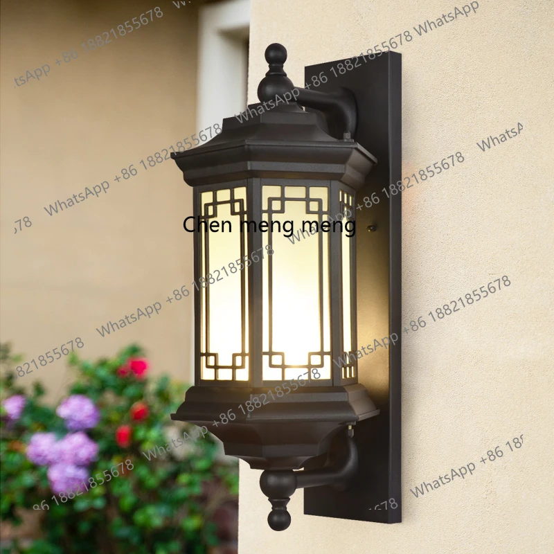 

Solar Wall Light New Chinese Balcony Aisle Terrace Light Waterproof Outdoor Garden Light
