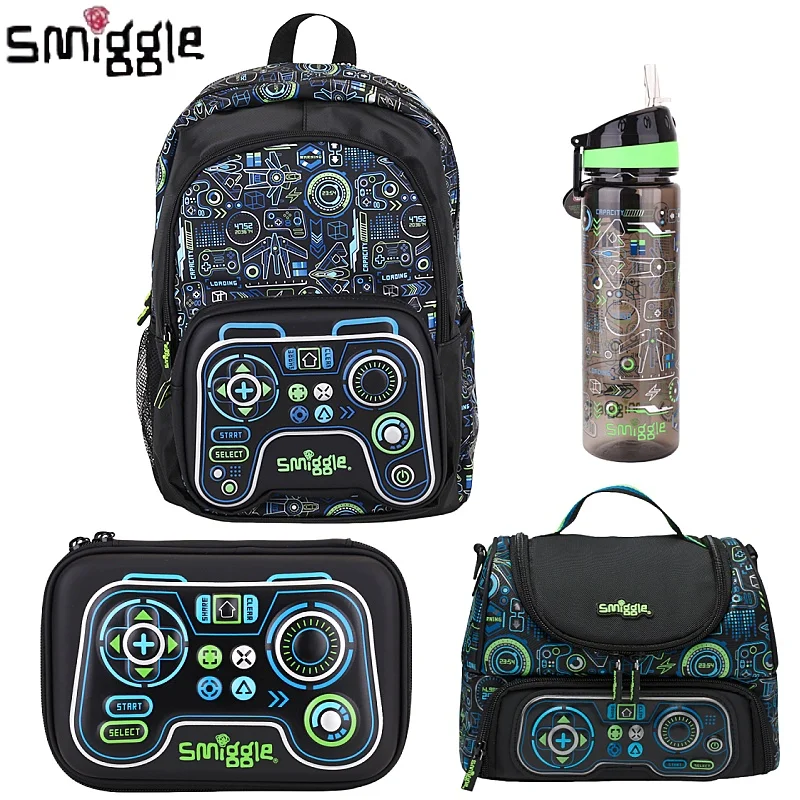 Hot Genuine Australia Smiggle Children Study Stationery Student School Bag Pencil Box Lunch Bag Water Cup Anime Backpack Gift