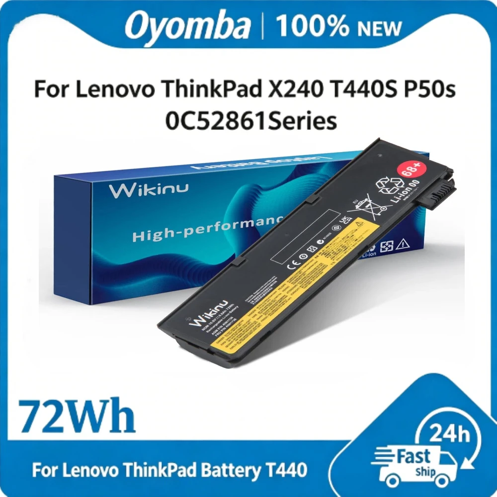 Oyomba 72Wh 0C52862 Akku für Lenovo ThinkPad X240 T440S X250 X270 T450S T460 T450 T450S T550 T560 L460 L470 45N1126 45N1127