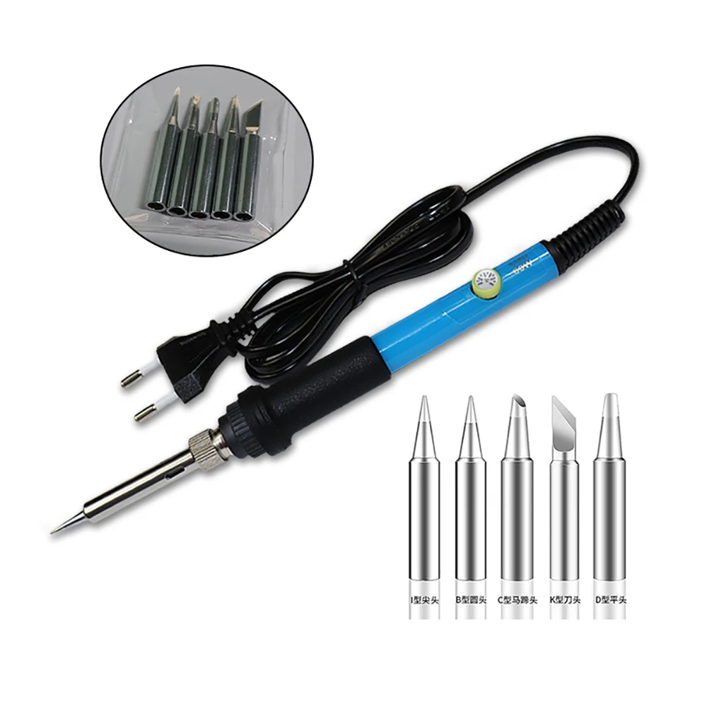 5pcs Lead Free Solder Iron Tips Replacement 900M-T-I Solder Iron Tips Head For Soldering Repair Station Soldering Iron Tips