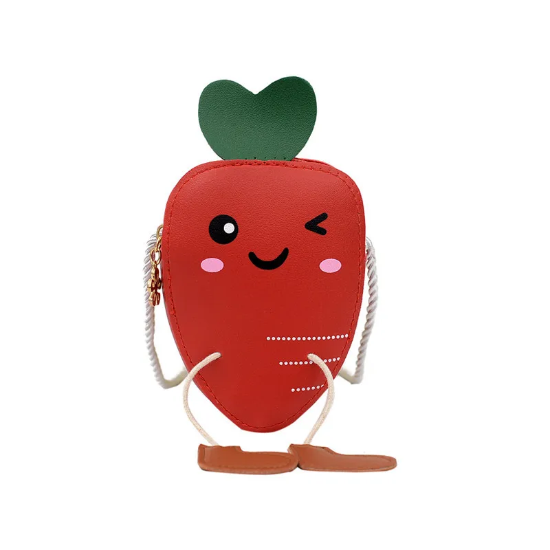 Children\'s Cute Fruit Bag Fashion Mini Carrot Backpack Baby Cartoon Messenger Bag European And American Style Princess Backpack