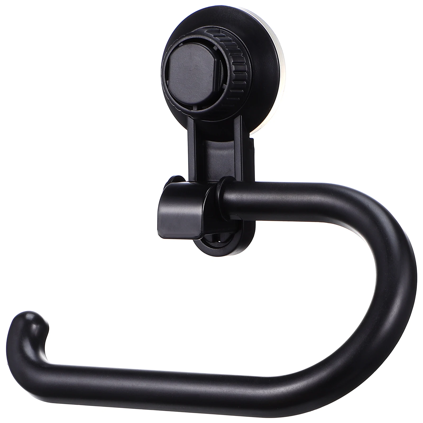

Suction Cup Paper Towel Holder Bathroom Kitchen Tissue Storage Black Wall Mounted Roll Dispenser Hook Space Saving