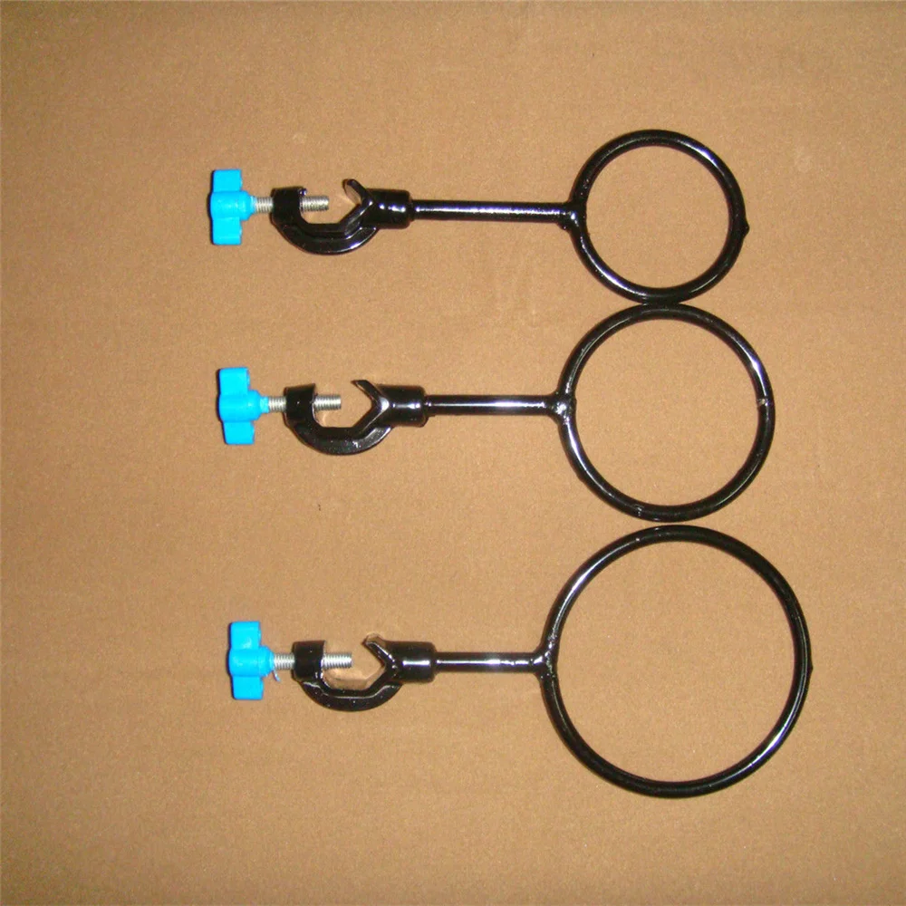 3 stks/set Ijzer Metalen Ondersteuning Ring dia.51mm 64mm 86mm Lab Stand Base met Jackscrew