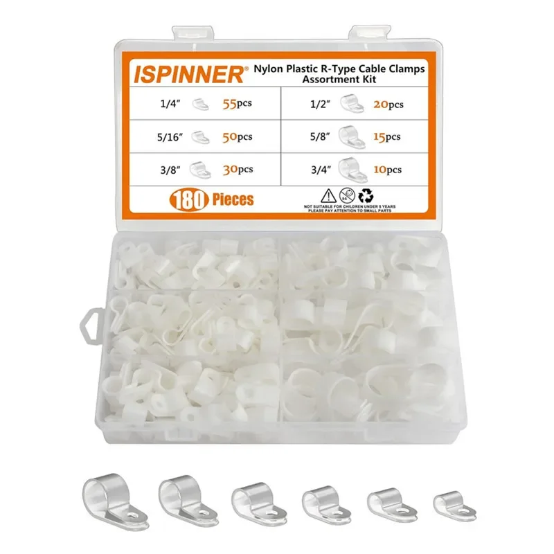 180pcs/Boxed nylonRNylon cable clamp, wire organizer, cable clamp