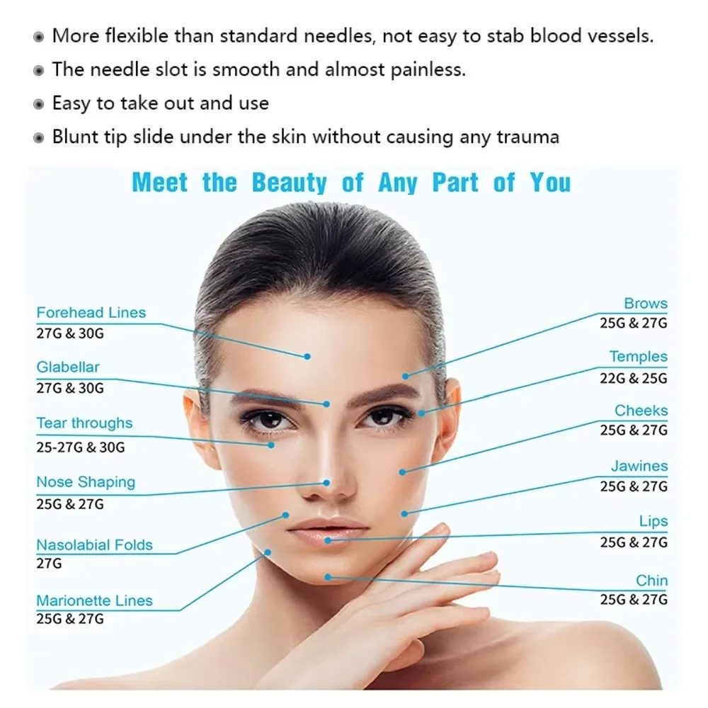 Disposable Blunt Tipped Insertion Tube Set - Multiple Sizes 14G-30G 90mm/100mm Lengths Medical Tool Accessories for Healthcare