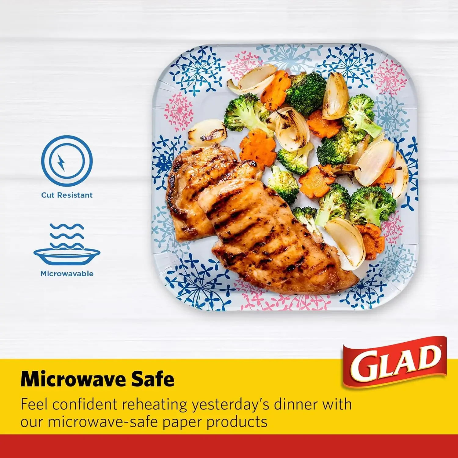 Roze hortensia-papieren borden: stevig, zweetbestendig, magnetronbestendig, 8,5 inch, 62 stuks