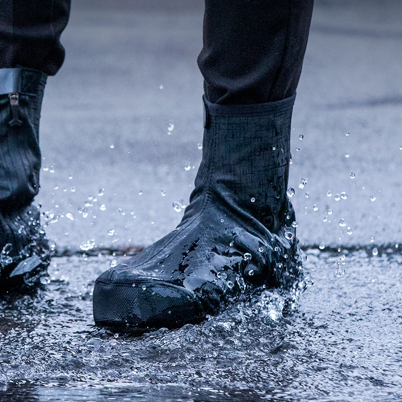 ROCKBROS Lokaler Versand Winter-Fahrradschuhüberzug Thermisch Elastisch Hält Trocken Warm Fahrradschuh mit Reflektierendem PU Wasserdicht Winddicht Fahrradschuhüberzug