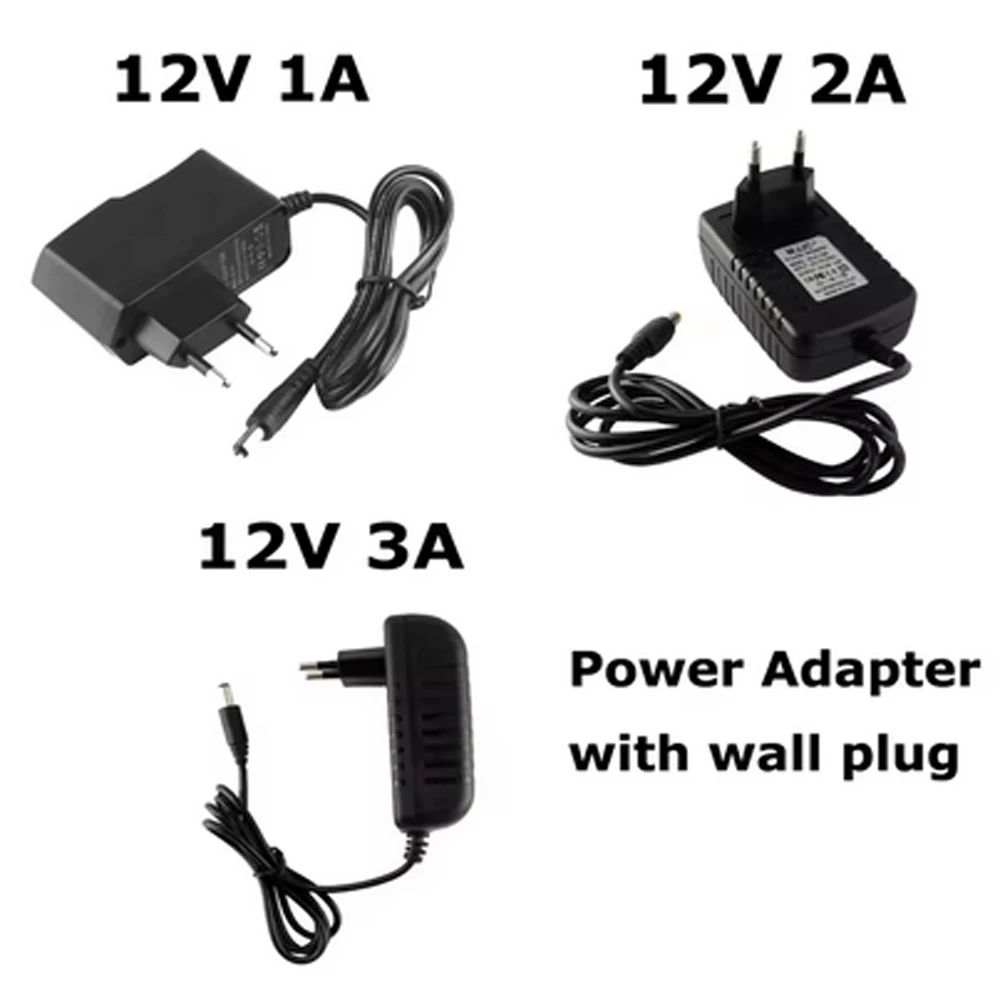 DC 12V Power Supply 1A 2A 3A 5A EU US UK Adapter LED Driver Switch Transformer AC 110V 220V to 12 Volt LED Strip Power Adapter