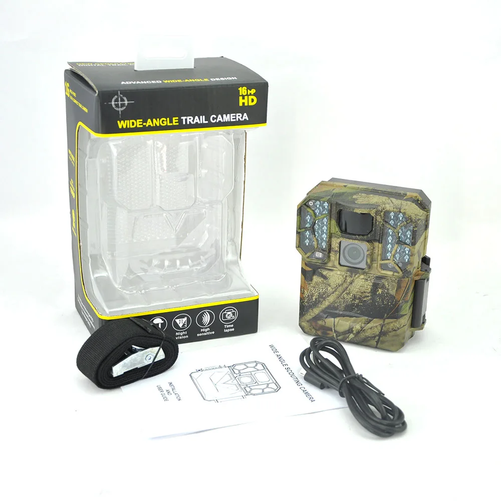 Visionking Hunting Trail Camera Night Vision Infrared 16MP HD 1080P Outdoor Wildlife Photo Traps Ultra-high Video Resolution Cam