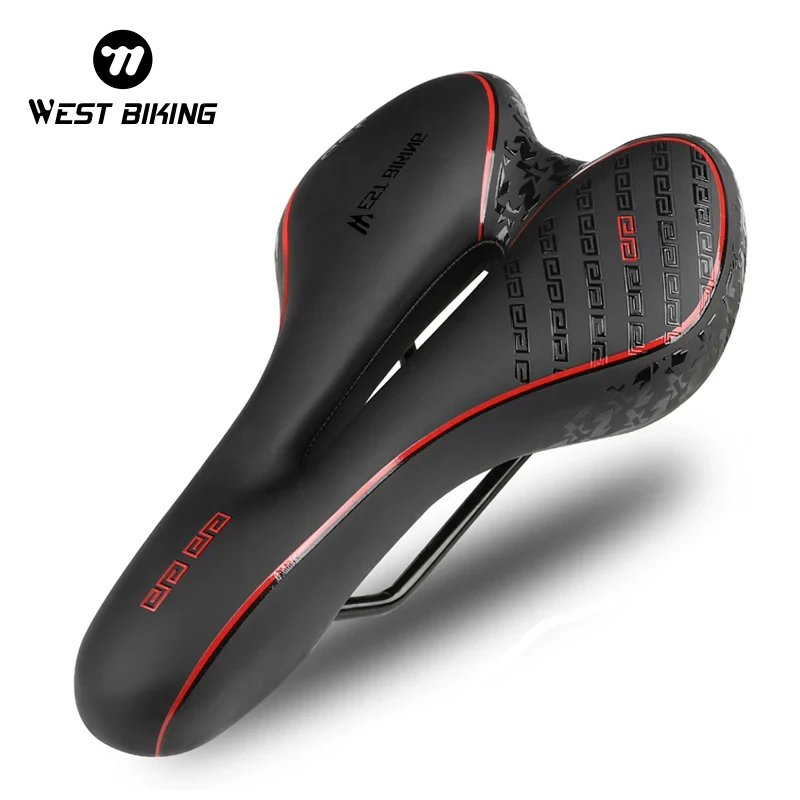 

Bike Saddle Hollow MTB Bicycle Cushion One-Piece PU Leather Soft Comfortable Seat For Men Women Road Mountain Cycling Saddles