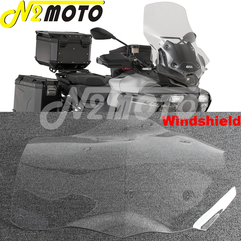 For YAMAHA TRACER 9GT GT 25 Polycarbonate Windscreen Anti Scratch Coating Impact Resistant High Protection Wind Screen Deflector