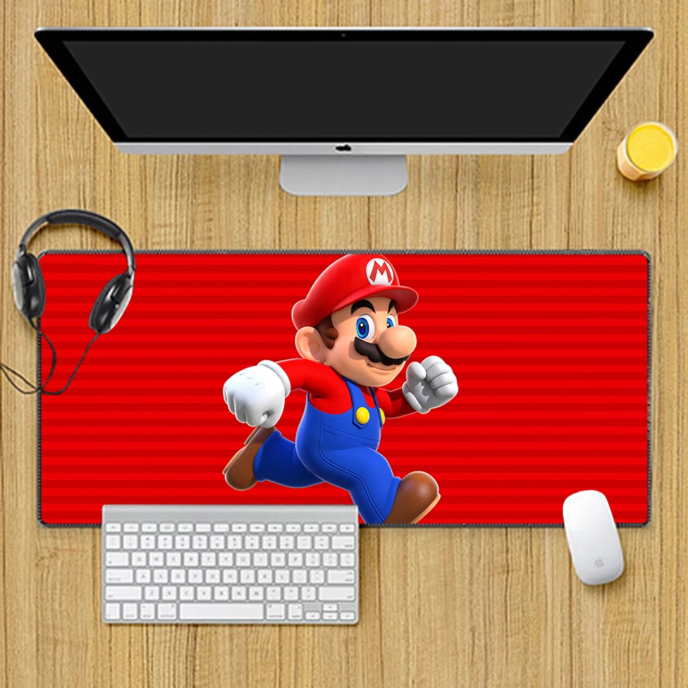 Hot Games Super M-Marioes Mousepad HD Printing Computer Gamers Locking Edge Non-slip Mouse Pad XXL90x40cm Keyboard PC Desk Pad