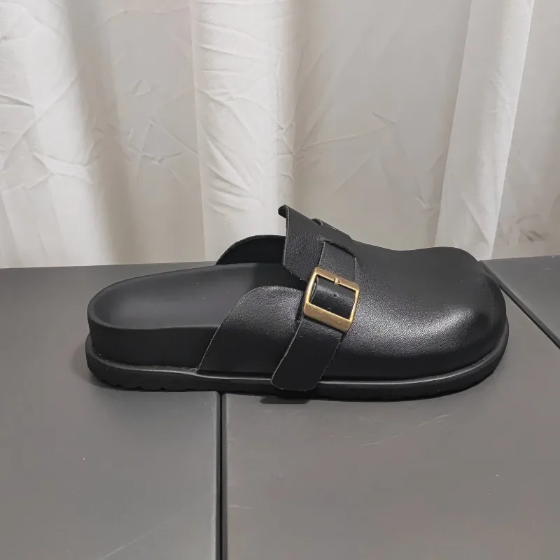 

High Street повседневные кроссовки из натуральной кожи для мужчин и женщин, модные тапочки из воловьей кожи, сандалии высшего качества