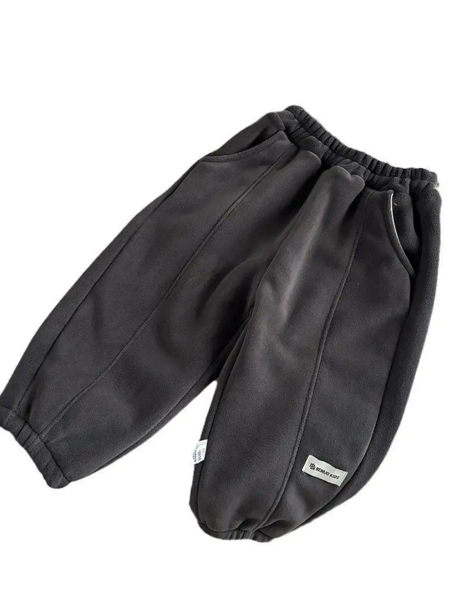 Thiened Fce Kinderhose, bequeme, warme Winterhose für Jungen und Mädchen, lange Hose mit verstellbarer Bündchen