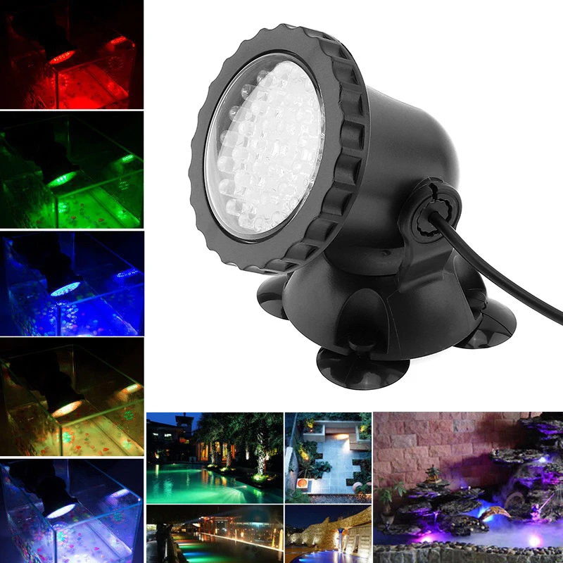 1/2/3/5pcs Color Changing Pond Lights IP68 RGB Spotlight Underwater 36LEDs Submersible Spot Lights for Garden Lawn Tree Fountain