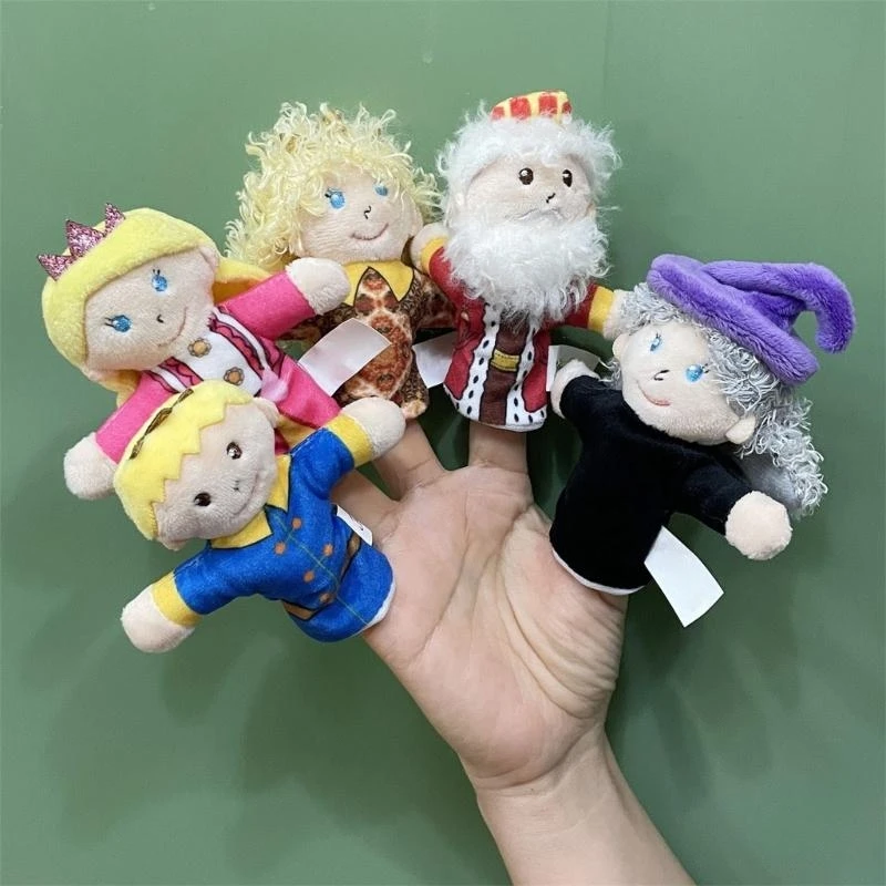 Công chúa dễ thương Con rối ngón tay sang trọng có thể chuyển Hàm Tương tác nhập vai Đồ chơi mềm 15UB