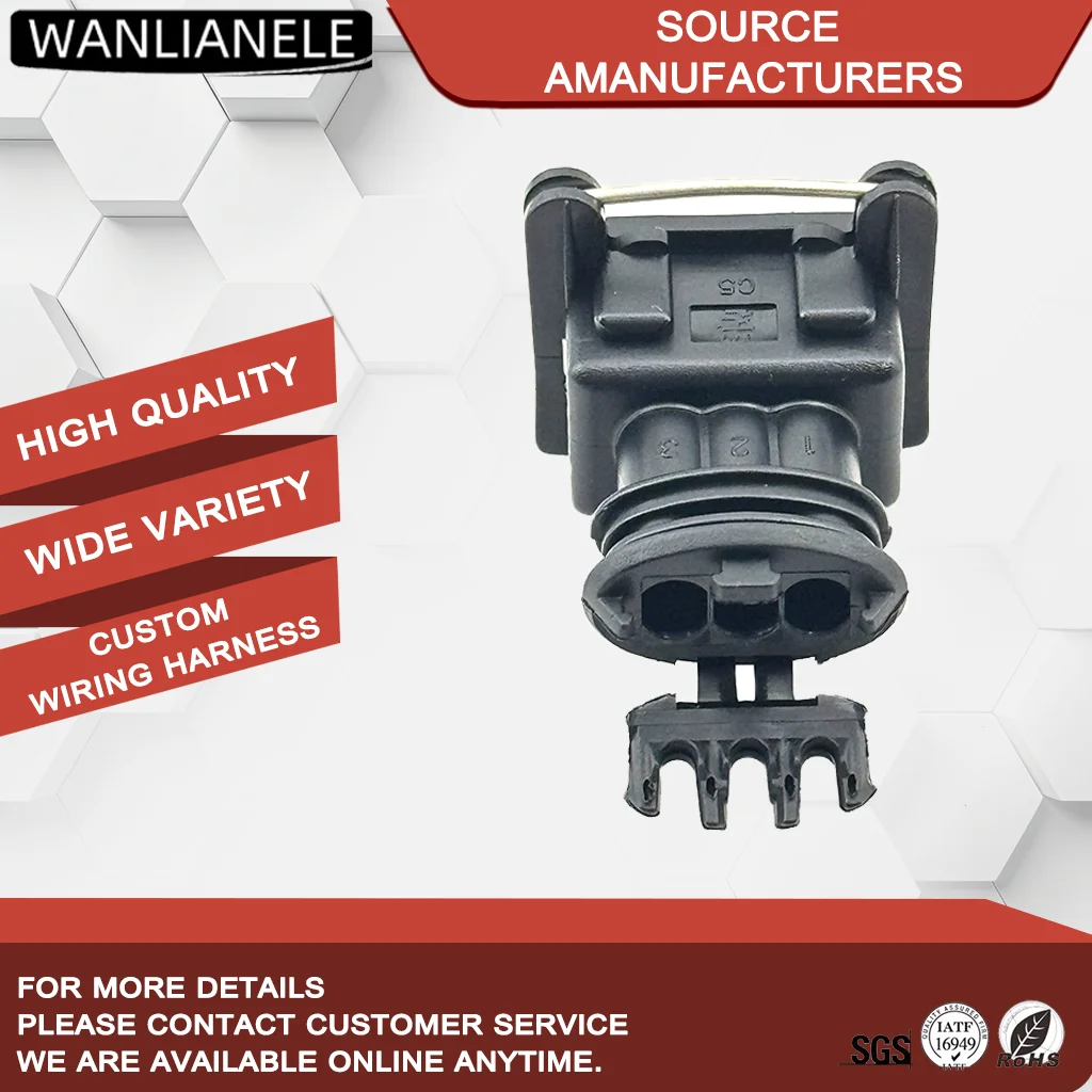 50 Sets 3 Pin Sealed Waterproof Female Automotive Electrical Plug Auto Connector electrical connectors 282191-1