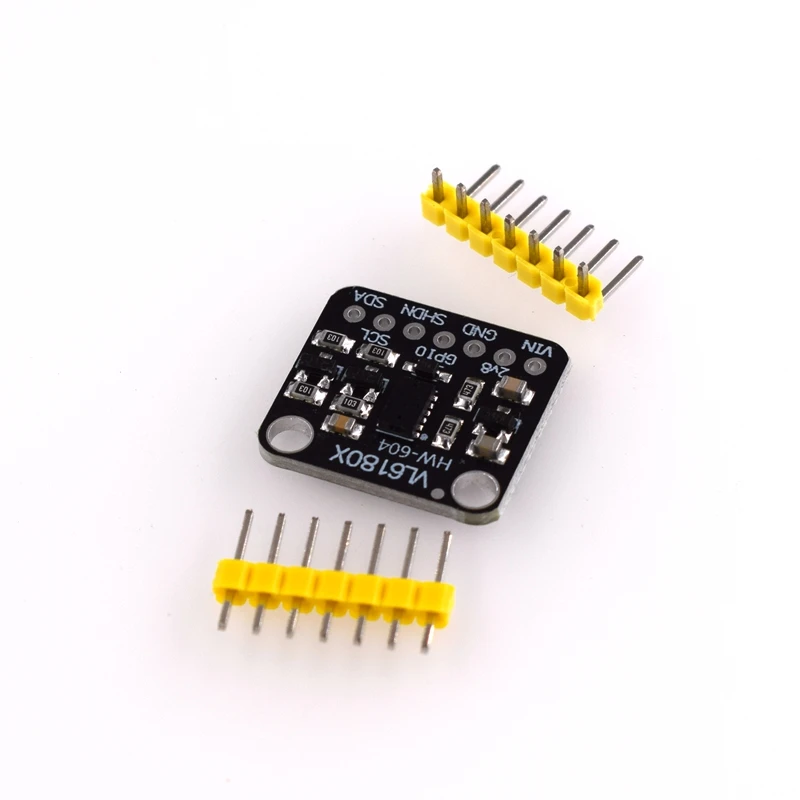 Módulo de Sensor de Alcance Óptico para Arduino, Emissor IR, Luz Ambiente, Range Finder, Interface I2C, VL6180, VL6180X, 3.3V, 5V