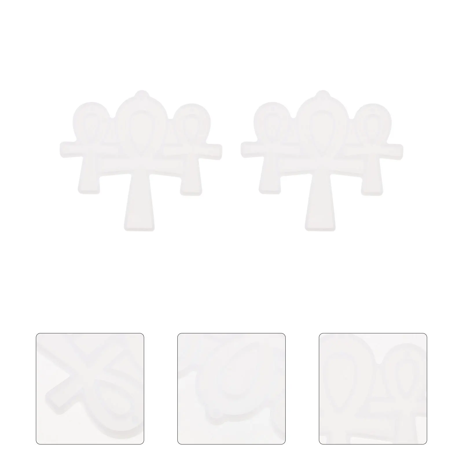 

2Pcs Cross Pendant Silicone Molds Flexible Durable DIY Keychain Jewelry Charm Craft Making Mold Keychain Molds