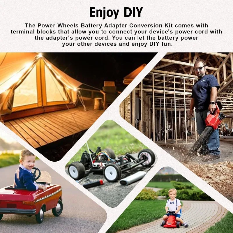 

Адаптер для аккумуляторов 2-в-1 с двойным выходным напряжением для аккумуляторов Milwaukee 18V, 2 шт., для использования в радиоуправляемых машинках и игрушках DIY