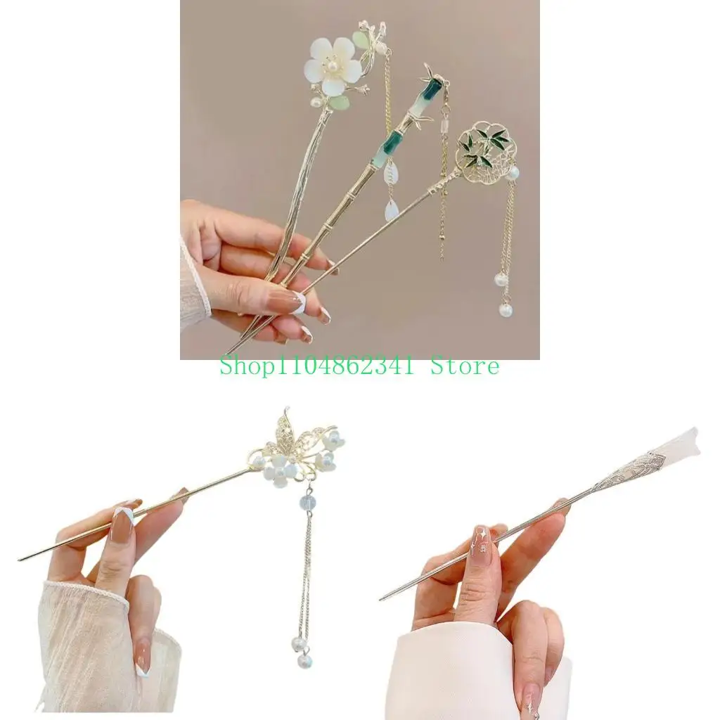 

5ASD Практическая металлическая палочка с цветами и кисточками деталь для вечерних собраний