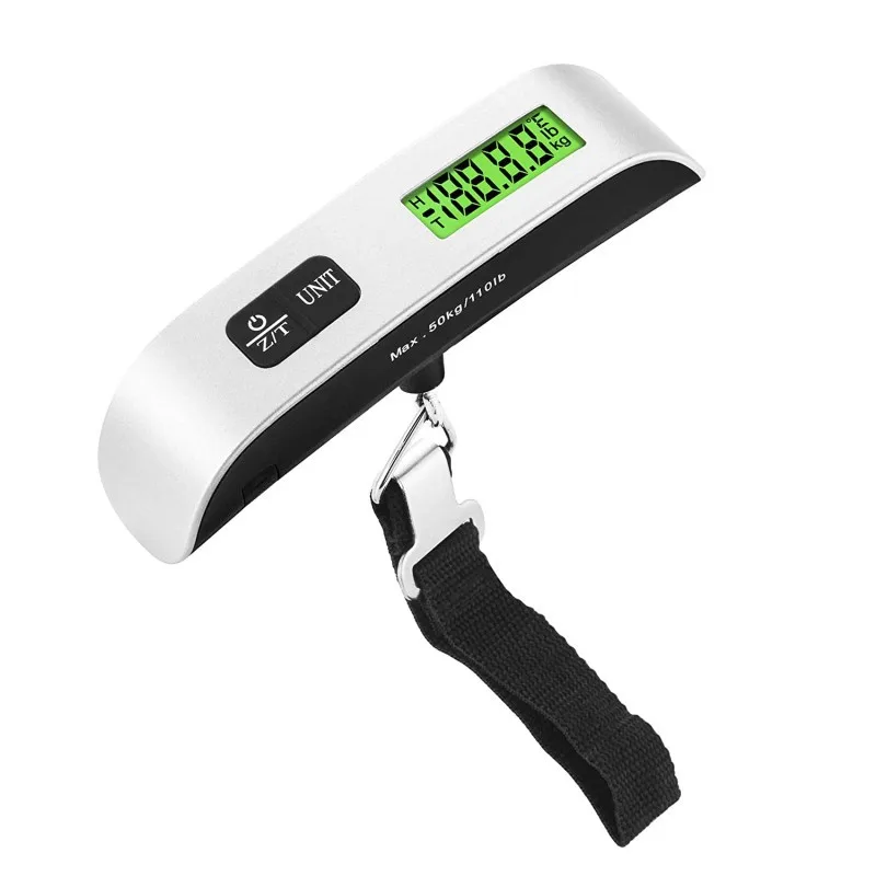 Balança de bolso digital para bagagem, balança eletrônica, mala pendurada, pesagem de viagem, ferramenta de peso da bagagem, 50kg, 10g